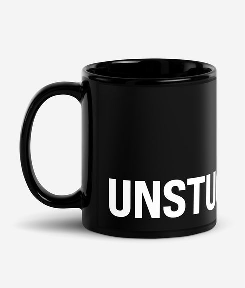 Unstuck - Black Glossy Mug